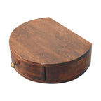 Solid Wood Floating Semicircle Console