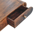 Solid Wood Floating Oval Console