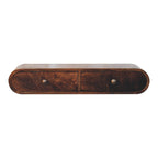 Solid Wood Floating Oval Console