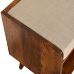 Artisan Furniture Nordic Solid Wood Mud Linen Storage Bench