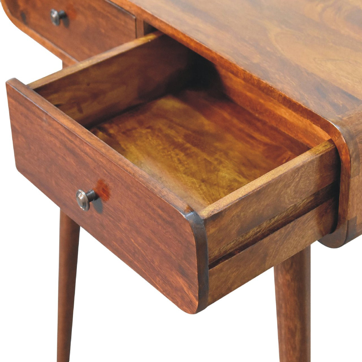 Solid Wood 2-Drawer Console Table