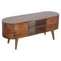 Solid Wood Oval TV Media Unit