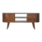 Solid Wood Oval TV Media Unit
