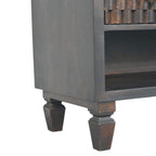Solid Wood Textured Media Console