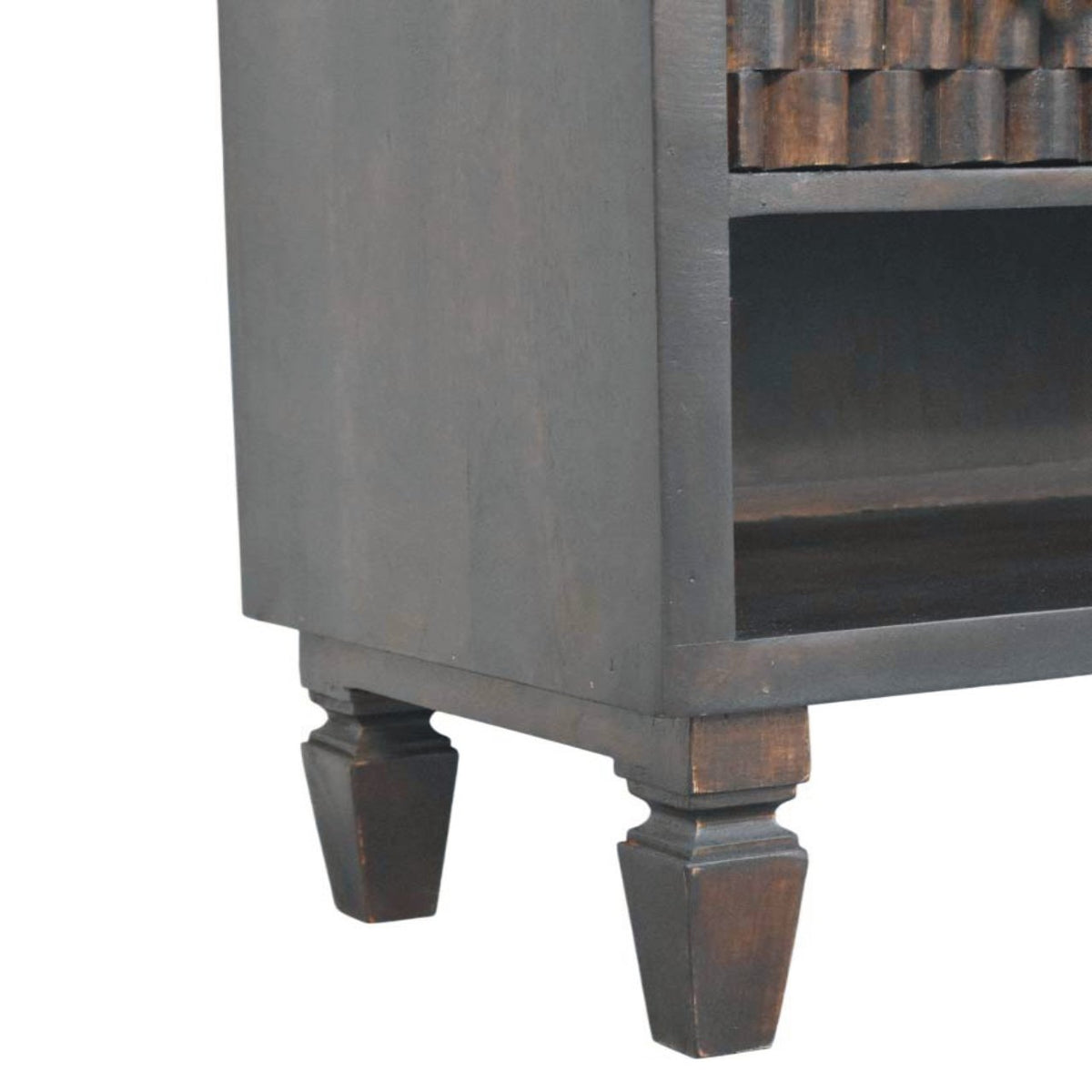 Solid Wood Textured Media Console