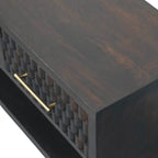 Solid Wood Textured Media Console