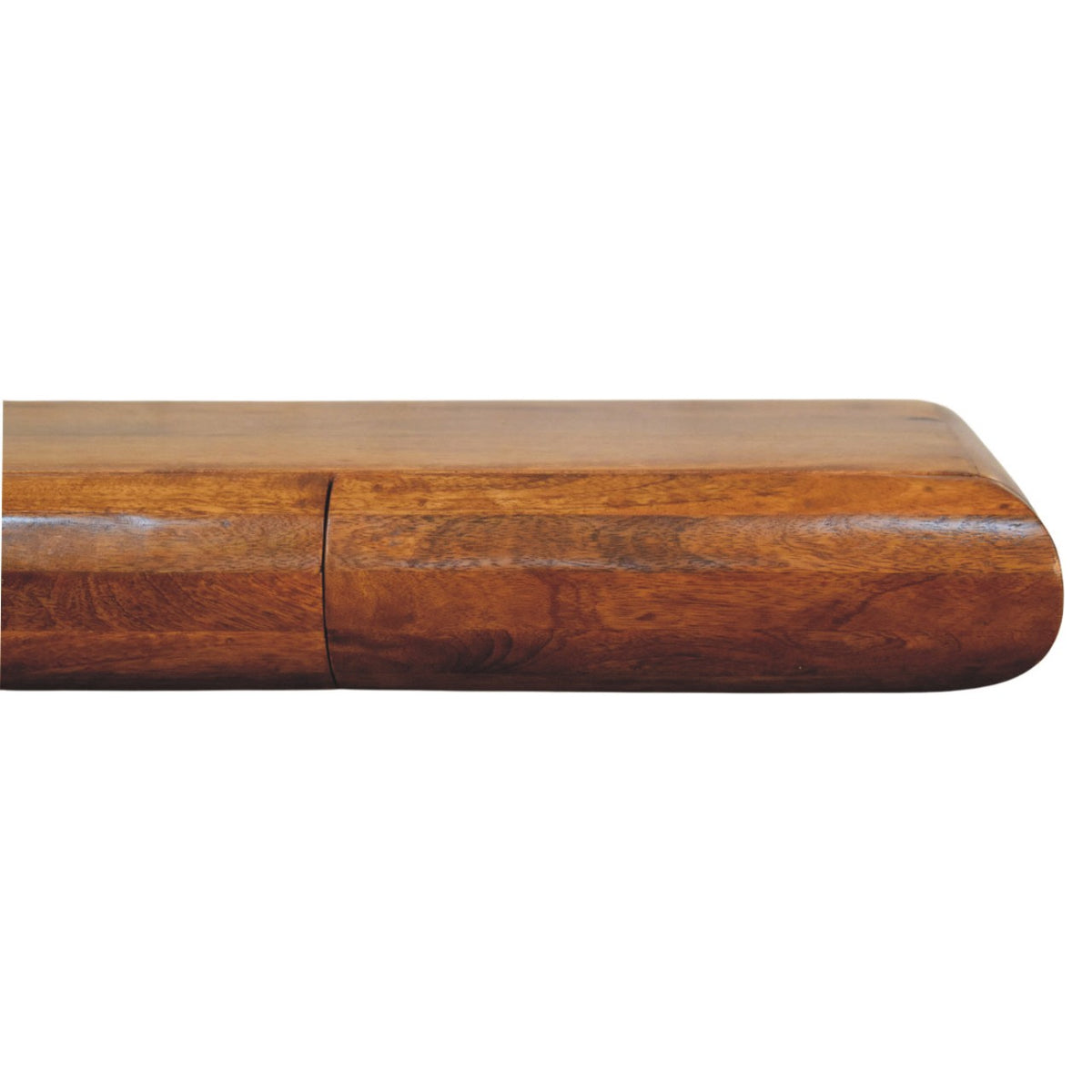 Solid Wood Floating Curved Shelf Desk