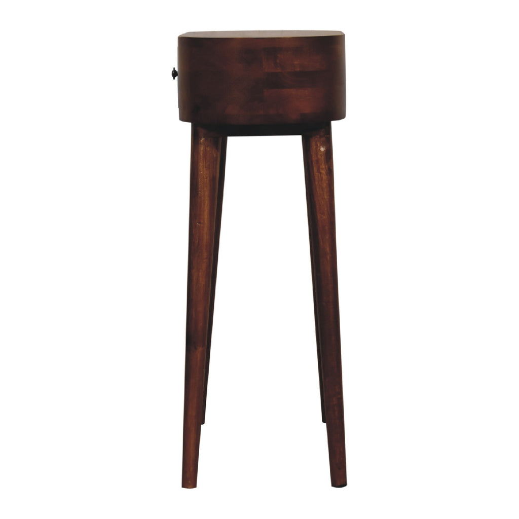 Solid Wood Oval Nightstand Console