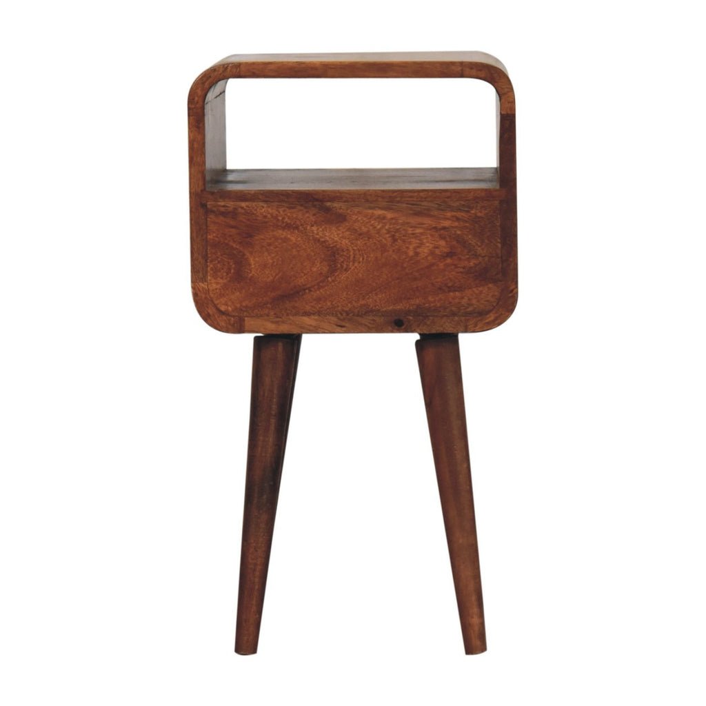 Solid Wood Rounded Nightstand