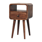 Solid Wood Rounded Nightstand