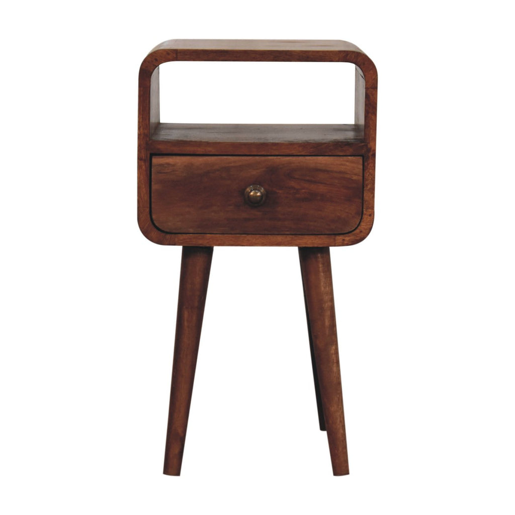 Solid Wood Rounded Nightstand