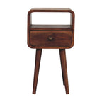 Solid Wood Rounded Nightstand
