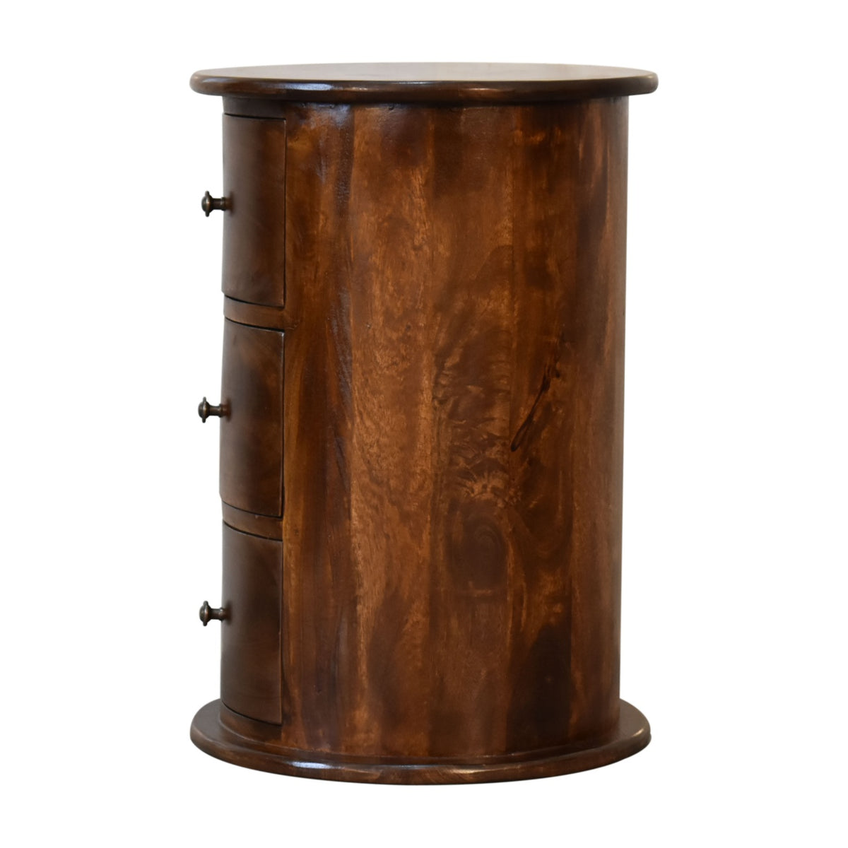 Solid Wood Round 3-Drawer Chest