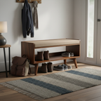 Artisan Furniture Nordic Solid Wood Mud Linen Storage Bench