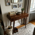 Solid Wood 2-Drawer Console Table