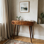 Solid Wood 2-Drawer Console Table