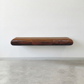 Solid Wood Floating Curved Shelf Desk