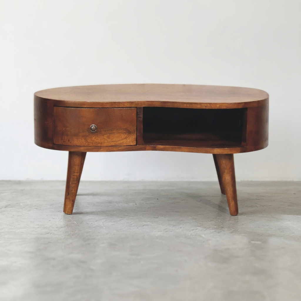 Solid Wood Kidney Coffee Table
