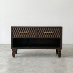 Solid Wood Textured Media Console