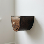Solid Wood Floating Semicircle Wall Console
