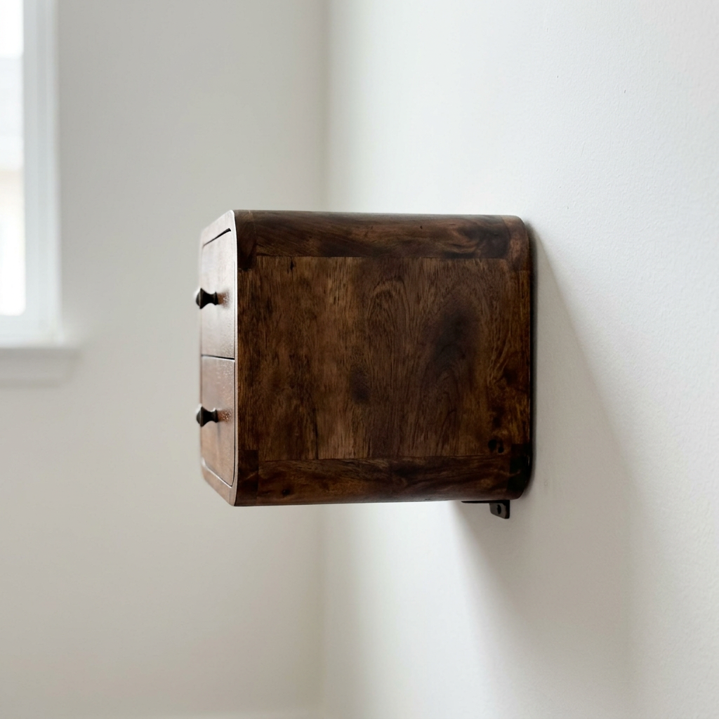 Solid Wood Floating Nightstand
