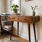 Solid Wood 2-Drawer Console Table